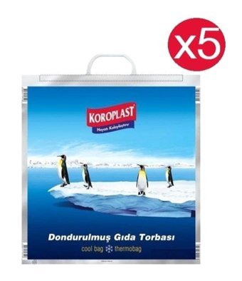 Koroplast Dondurulmuş Gıda Büyük Kilitli Buzdolabı Poşeti 5'li
