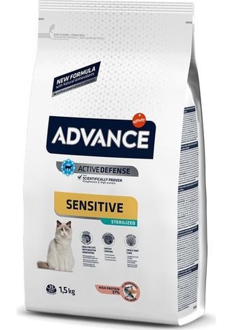 Advance Sensitive Somonlu Kısırlaştırılmış Kuru Kedi Maması 3 kg