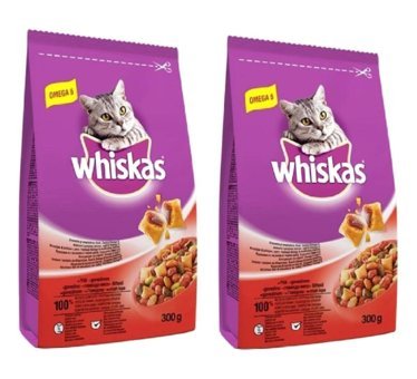 Whiskas Biftek-Havuç Yetişkin Kuru Kedi Maması 2x300 gr