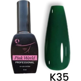 Pink World K35 Yeşil Parlak Kalıcı Oje