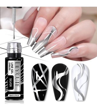 Born Pretty Liner Paint Gri Parlak Kalıcı Oje