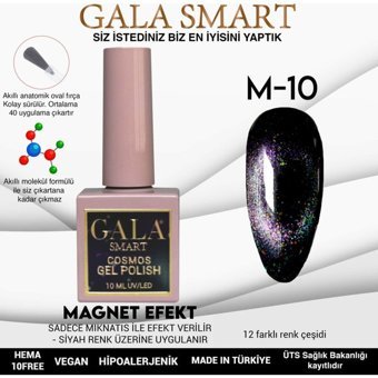 Gala Smart Cosmos Kedigözü M10 Çok Renkli Işıltılı Kalıcı Simli Oje