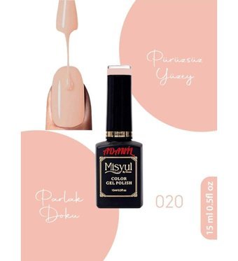 Adanil Misyul Profesyonel 020 Pembe Parlak Kalıcı Oje