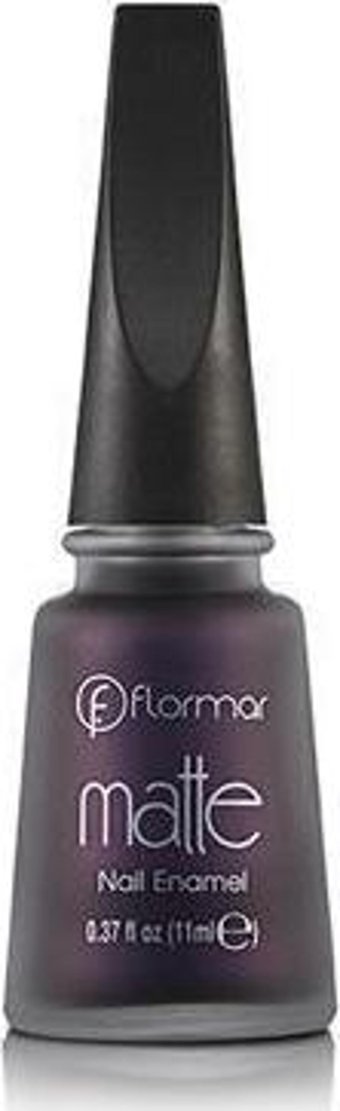 Flormar Matte Nail Enamel M31 Mor Mat Simli Oje