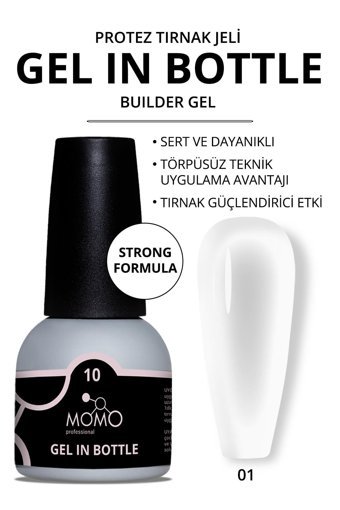 Momo Bottle 1 Şeffaf Parlak Kalıcı Oje