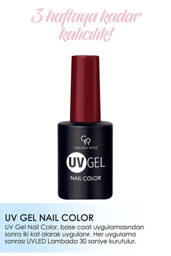 Golden Rose Uvgel 128 Bordo Parlak Oje