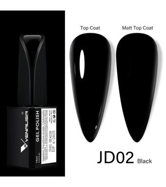 Venalisa Uv Led Gel Polish JD02 Siyah Parlak Kalıcı Oje