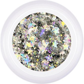 Patrisa Nail Galaxy Lunar Gümüş Neon Kalıcı Simli Jel Oje