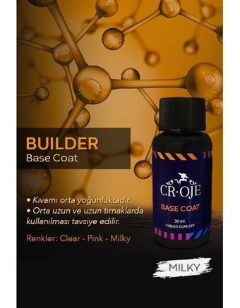 Cr-Oje Builder Base Coat Beyaz Parlak Kalıcı Oje