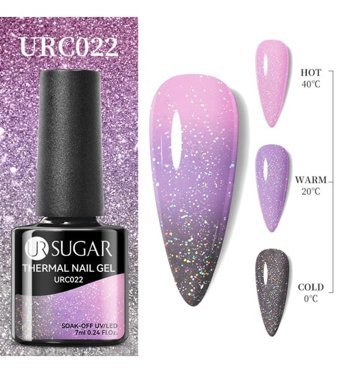 Ursugar Thermal URC022 Çok Renkli Işıltılı Kalıcı Simli Oje