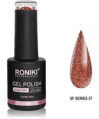 Roniki Sf Series 27 Kahverengi Işıltılı Kalıcı Simli Oje