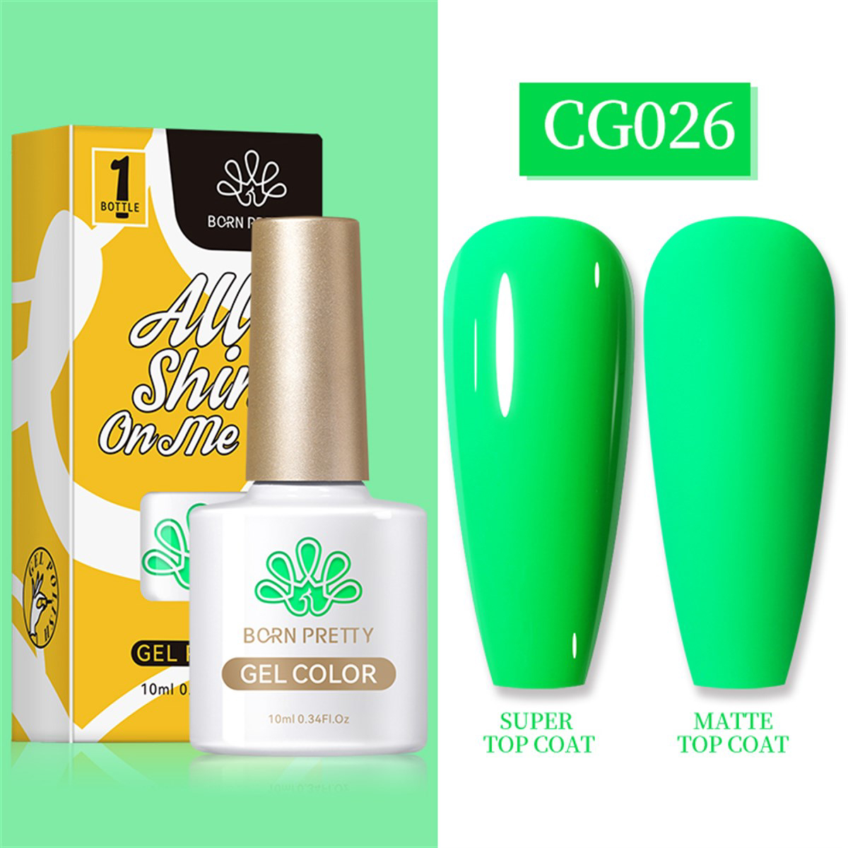Born Pretty Silky White Serisi CG026 Yeşil Mat Kalıcı Oje