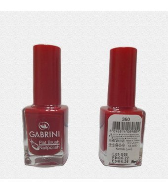 Gabrini Flat Brush 360 Kırmızı Parlak Oje