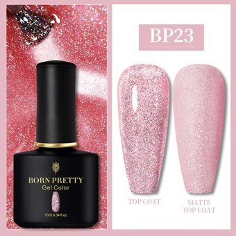 Born Pretty Pro BP23 Pembe Işıltılı Kalıcı Simli Oje