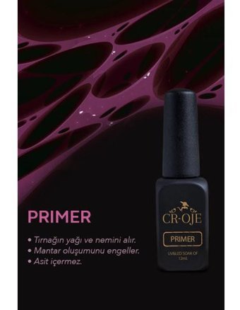 Cr-Oje Primer Mor Parlak Kalıcı Oje