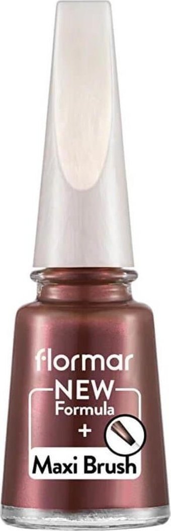 Flormar Maxi Brush 414 Mor Parlak Simli Oje