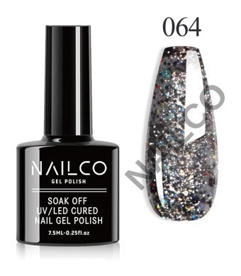 NailCo NC064 Gümüş Işıltılı Kalıcı Simli Oje