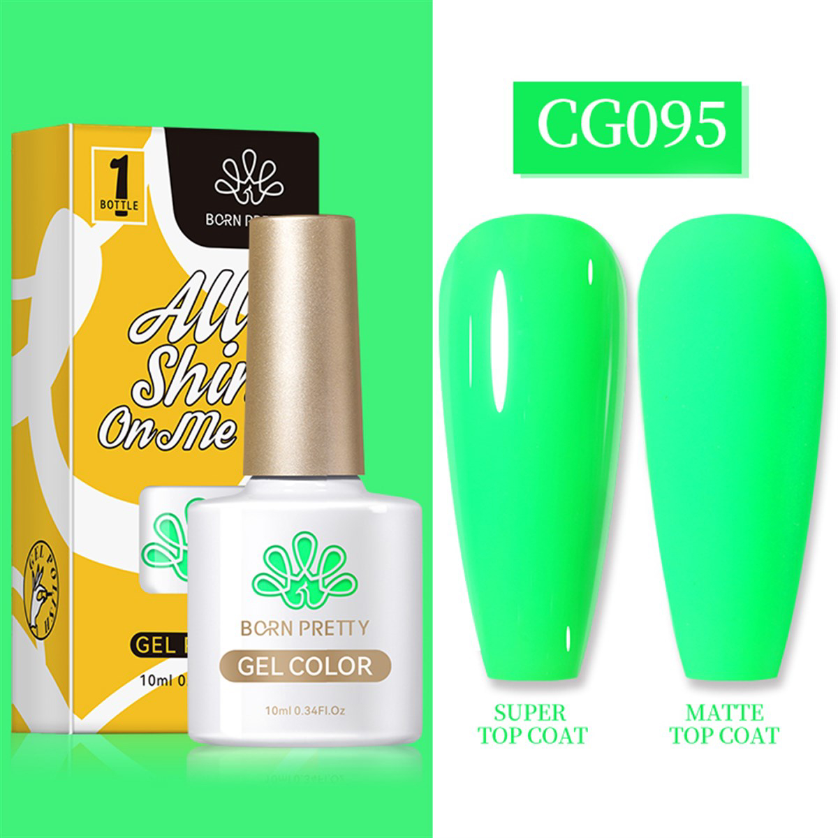 Born Pretty Silky White Serisi CG095 Yeşil Mat Kalıcı Oje