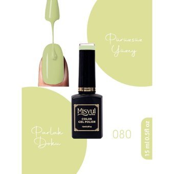 Misyul Nail Art 080 Yeşil Parlak Kalıcı Oje