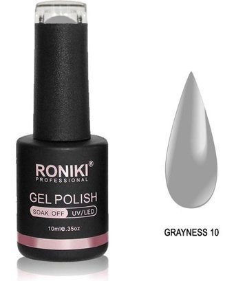 Roniki Grayness 10 Gri Parlak Kalıcı Oje