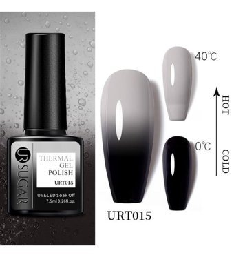 Ursugar Thermal URT015 Beyaz - Siyah Parlak Kalıcı Oje