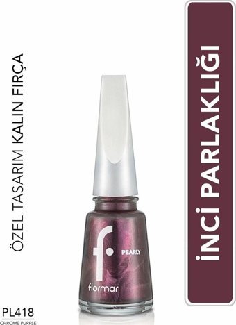 Flormar Pearly PL418 Mor Parlak Oje