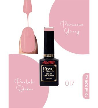 Adanil Misyul Profesyonel 017 Pembe Mat Kalıcı Oje