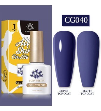 Born Pretty Silky White Serisi CG040 Mor Mat Kalıcı Oje