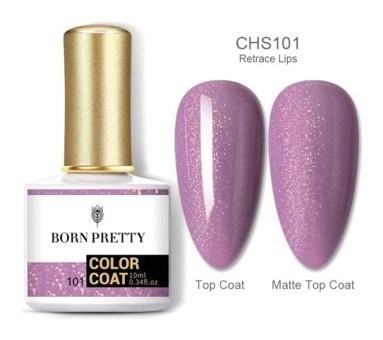 Born Pretty CHS101 Mor Işıltılı Kalıcı Simli Oje
