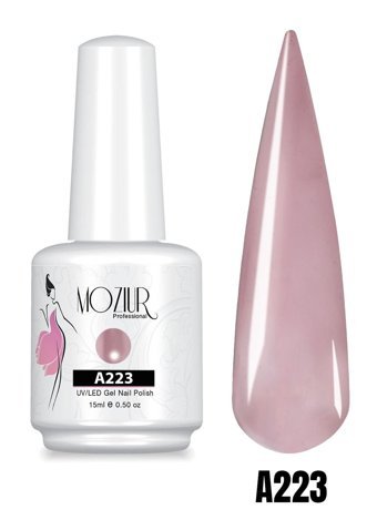 Moziur Professional A223 Mor Parlak Kalıcı Simli Oje