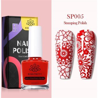 Born Pretty Nail Stamping SP005 Kırmızı Parlak Kalıcı Oje
