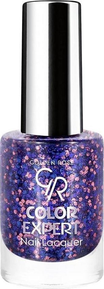 Golden Rose Color Expert 614 Mor Işıltılı Simli Oje