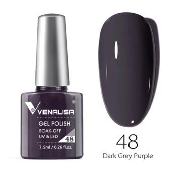 Venalisa Uv Led Dark Grey Purple 48 Mor Parlak Kalıcı Oje