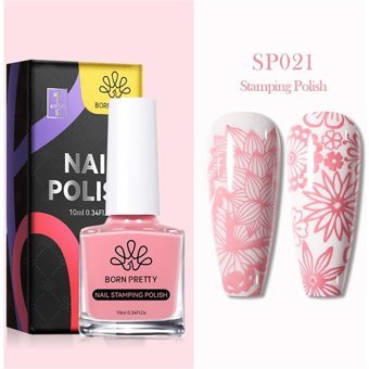 Born Pretty Nail Stamping SP021 Pembe Parlak Kalıcı Oje