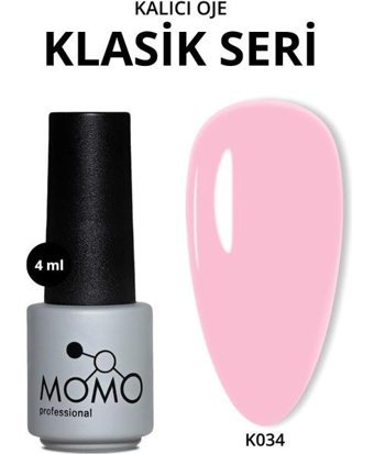 Momo K034 Pembe Parlak Kalıcı Oje