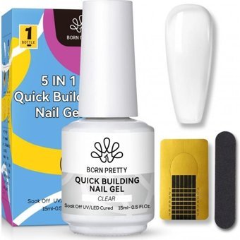 Born Pretty Quick Building 3 Beyaz Parlak Kalıcı Oje
