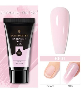 Born Pretty Quick Building BP01 Pembe Parlak Kalıcı Oje