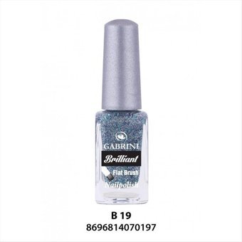 Gabrini Flat Brush B1 Kahverengi Işıltılı Simli Oje