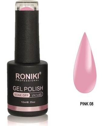 Roniki 08 Pembe Parlak Kalıcı Oje