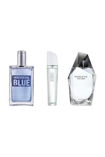 Avon Individual Blue 3 Parça Erkek Parfüm Seti EDT 100 ml + Pur Blanca 50 ml + Perceive 100 ml