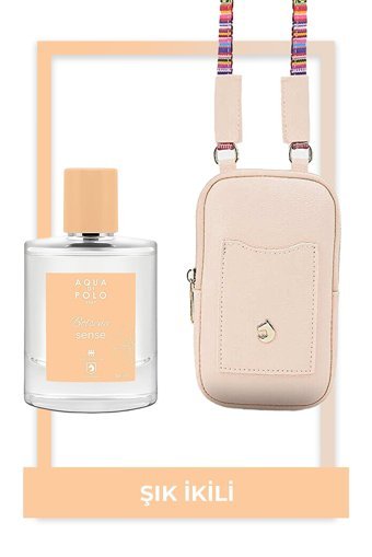 Aqua Di Polo 1987 Bolsena Sense İkili Kadın Parfüm Seti EDP + Krem Renk Çanta