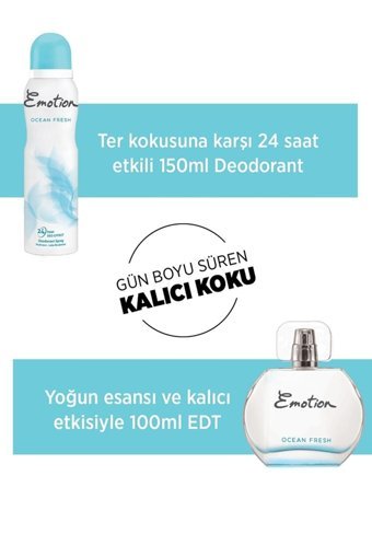 Emotion Ocean Fresh İkili Kadın Parfüm Deodorant Seti EDT