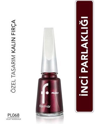 Flormar Pearly Nail Enamel PL068 Bordo Sedefli Oje