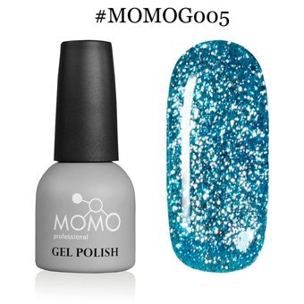 Momo G005 Turkuaz Işıltılı Kalıcı Simli Oje