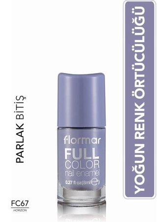 Flormar Full Nail Enamel FC67 Gri Parlak Oje