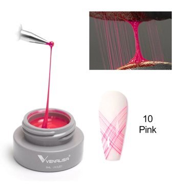 Venalisa Spider Gel Nail Art 10 Pembe Parlak Kalıcı Jel Oje