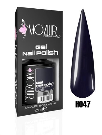 Moziur H047 Siyah Parlak Kalıcı Oje