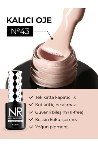 Nail Republic 043 Nude Parlak Kalıcı Oje