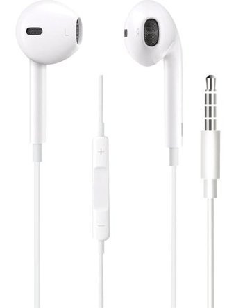 Sentech Lg K7 Silikonlu Mikrofonlu 3.5 mm Jak Kablolu Kulaklık Beyaz