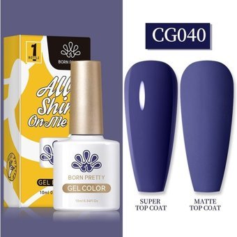 Born Pretty Pro Sılky Whıte Serıes CG040 Lacivert Parlak Kalıcı Oje